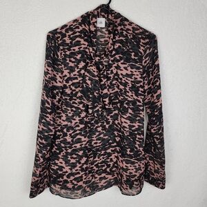 CABI #3148 9 to 5 Tie Neck Blouse S